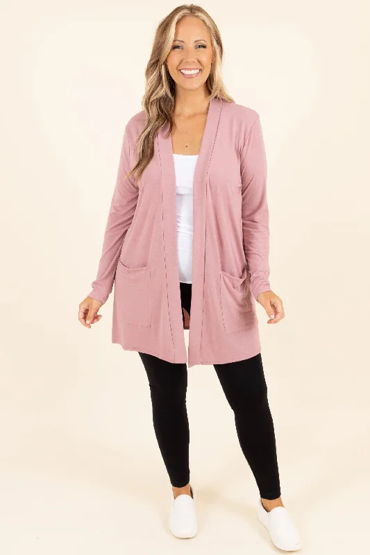 Fashion Essentials Kindness and Compassion Cardigan, Light Rose