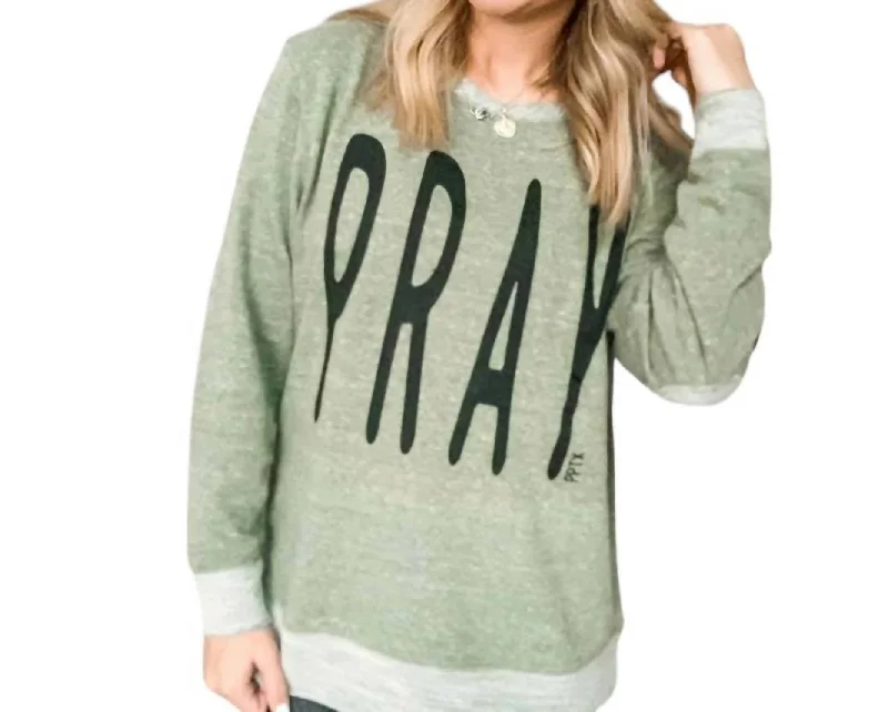 From Casual To Classy Pray Pullover In Olive