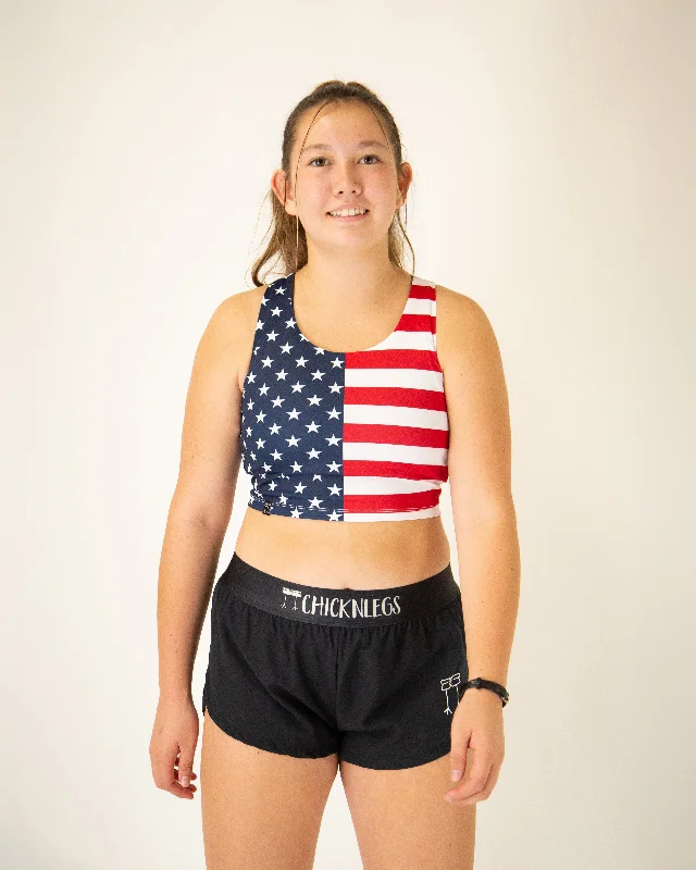 Contemporary Chic Women's USA PWR Crop Top