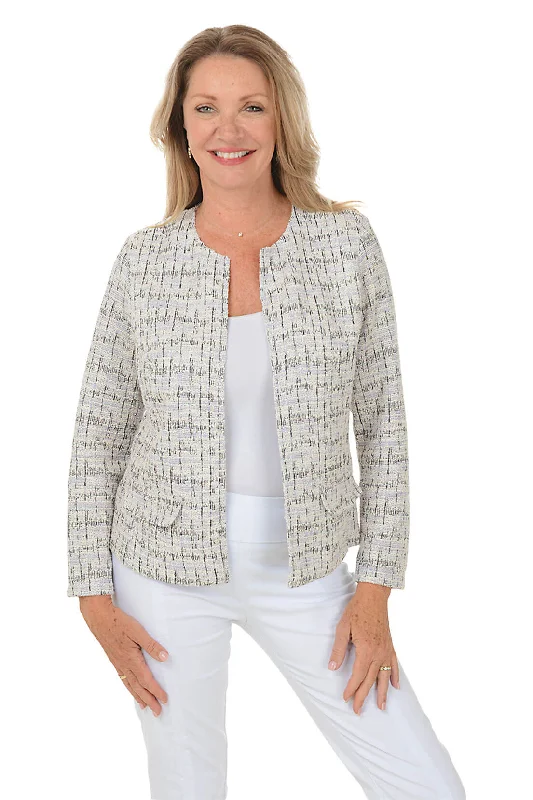 Wardrobe Upgrade Mauve Tweed Boucle Jacket