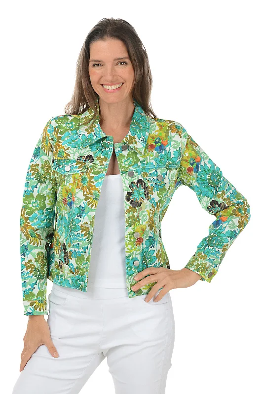 Tropical Island - Inspired Attire Summer Garden Denim Jacket