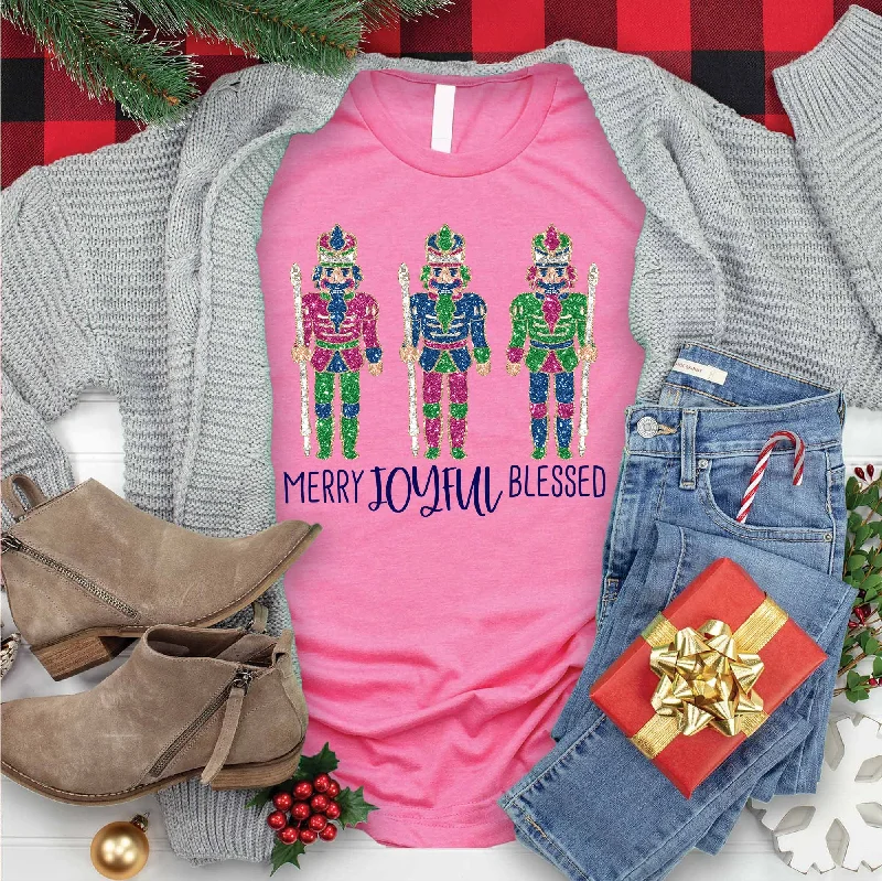 Mother'S Day Special Merry Joyful Blessed Nutcracker Tee