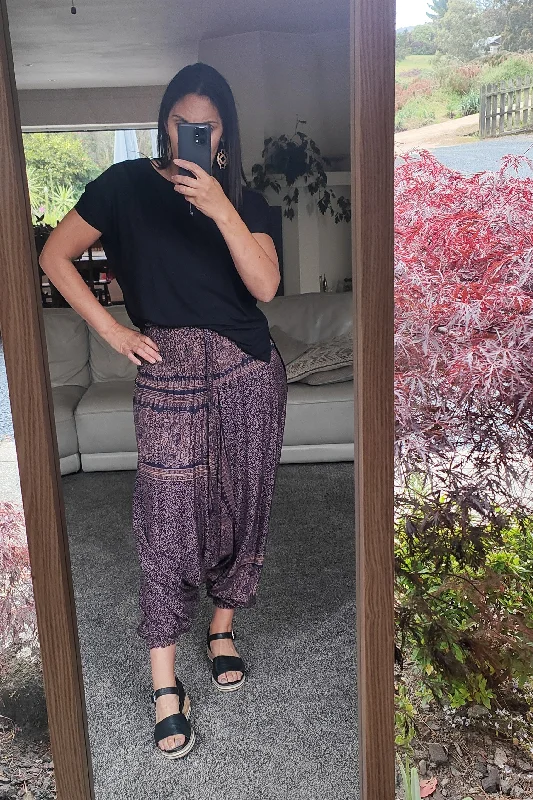 Style Upgrade Aladdin Pants/Jumpsuit - Navy Mandala