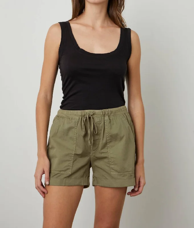 Urban Femme Streetwear Tenley Shorts In Moss