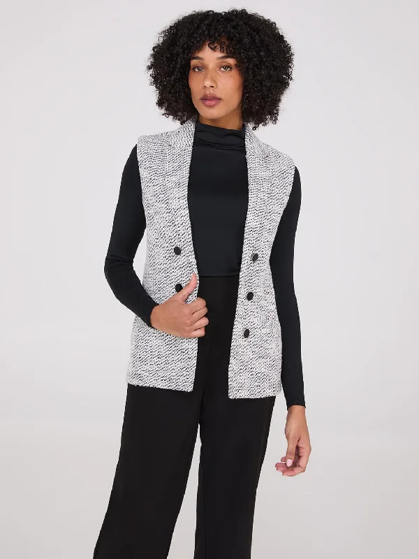 Mid - Week Surprise Bouclé Blazer Vest