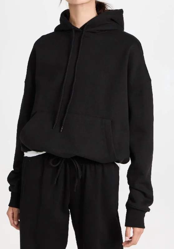 Massive Savings Hooded Top In Black