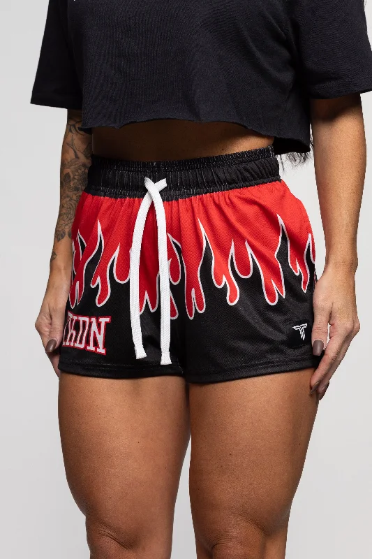 Elevated Style Fire FC Women's Gym Short (3" Inseam) - Fire