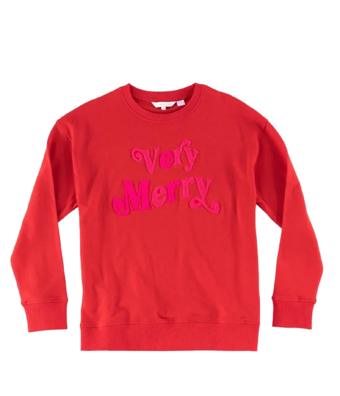 Father'S Day Deals Very Merry Sweatshirt In Red