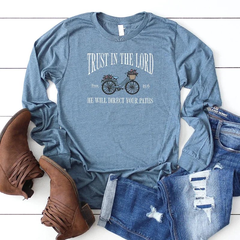 Stylish Savings Trust In The Lord Long Sleeve