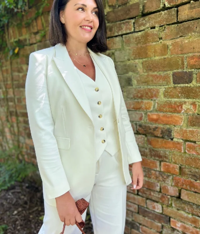 Limited Time Offers Ivory Tailored Blazer