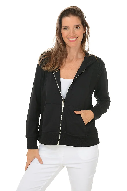 Spring Wardrobe Zip-Front Scuba Hoodie