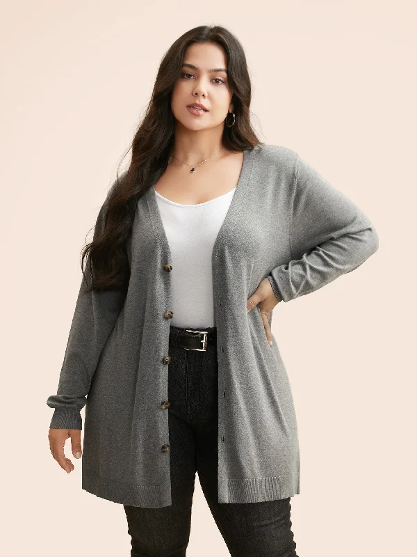 Modern Women's Attire Style Upgrade Supersoft Essentials Plain Kimono Collar Cardigan Modern Women's Attire Style Upgrade Supersoft Essentials Plain Kimono Collar Cardigan