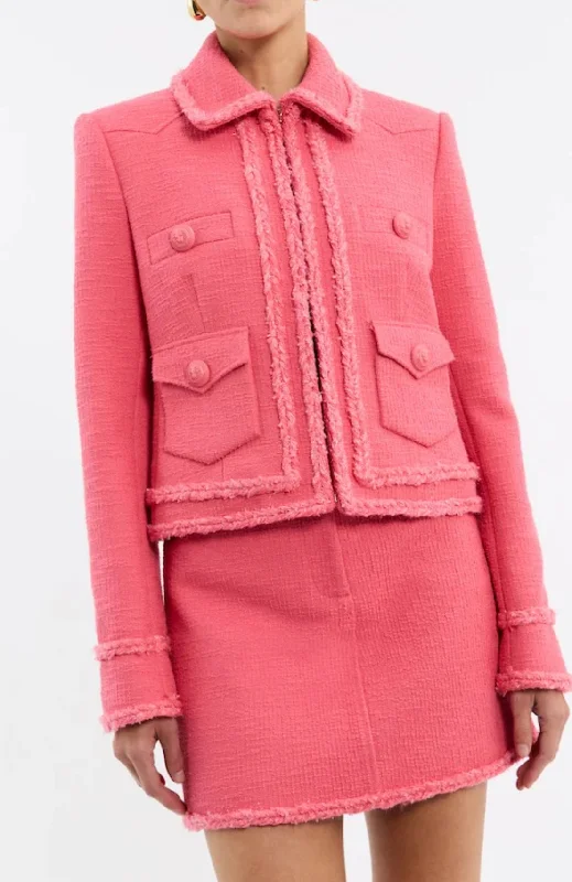 Parisian Effortless Chic Style Rebecca Vallance Montana Jacket - Rose Arriving 13 Feb