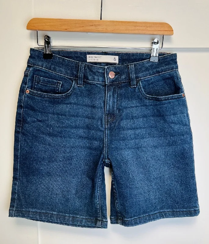 Fashion Sale Inky Blue Denim Mid Length Boy Shorts