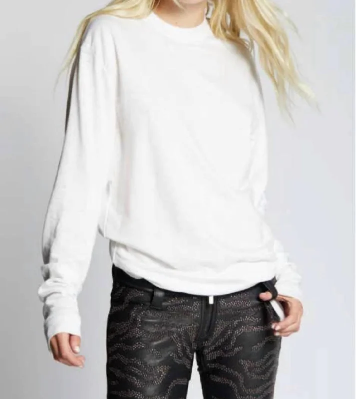 Chic Trends For The Fashion Savvy Fitted Sweatshirt In White