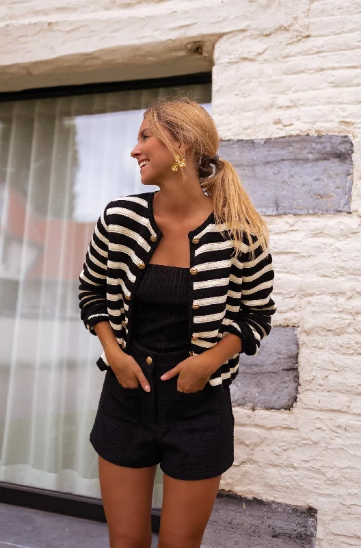 Minimalist Chic Striped Tiago Cardigan