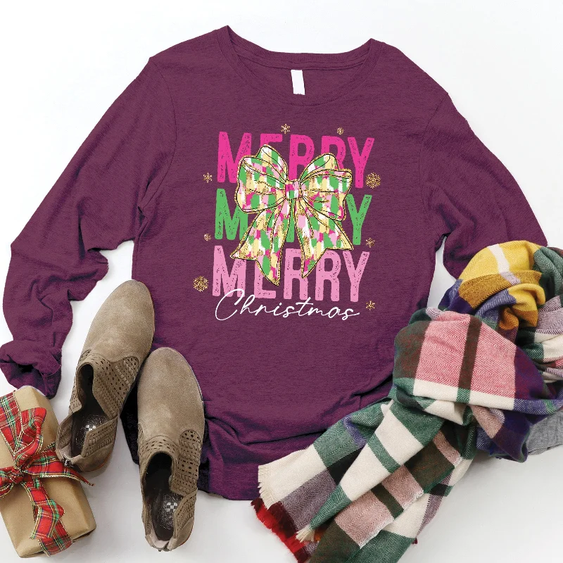 Graceful Movement Christmas Bow Long Sleeve