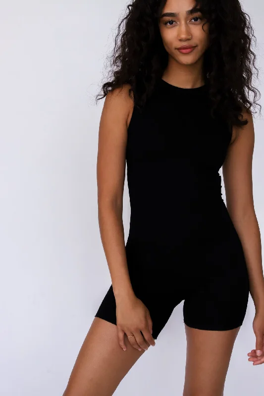 Contemporary Elegance Ready To Chill Romper Black