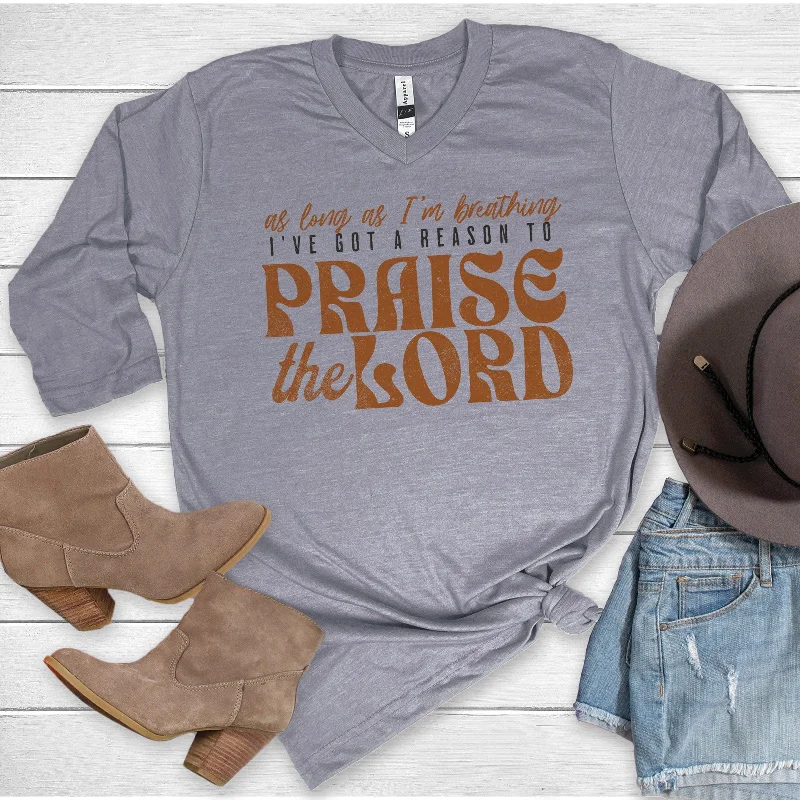 Urban Sophistication Praise The Lord 3/4 Sleeve V-Neck