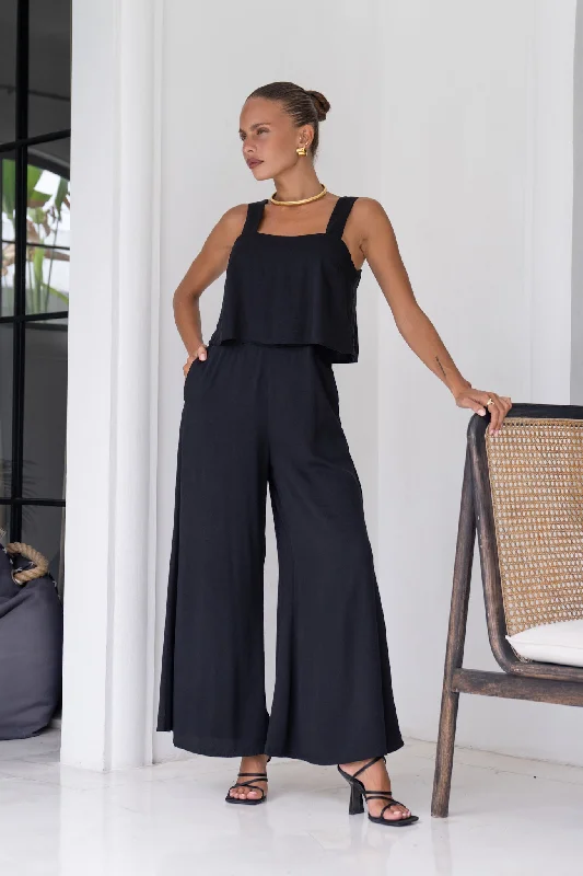 Discounts On Casual Weekend Styles Adele Black Jumpsuit