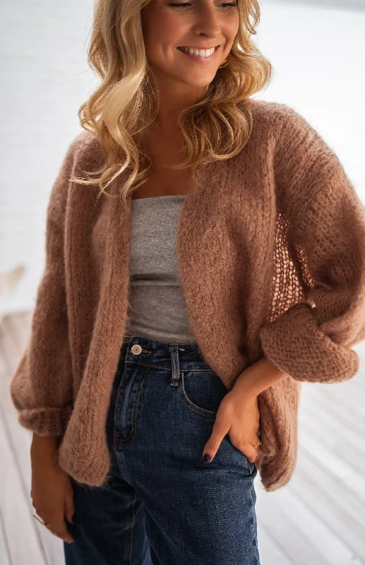 Elegant Styles Camel Alina Cardigan