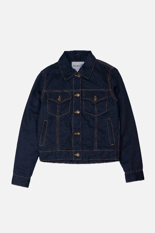 Discover Promotions Modfather Clothing - Women's Twill Navy - Trucker Jacket