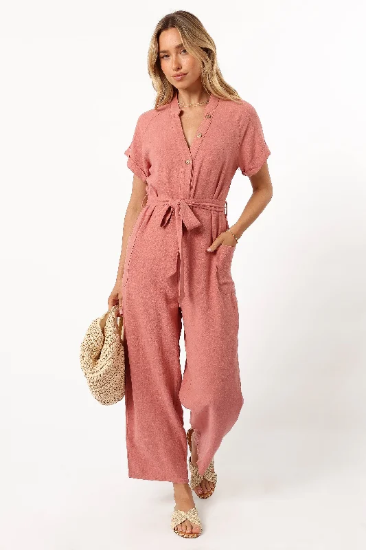 Effortless Everyday Wear Archie Jumpsuit - Pink