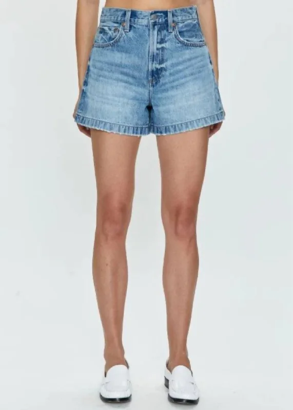 Elegant Clothing Saige High Rise Shorts In French Riviera