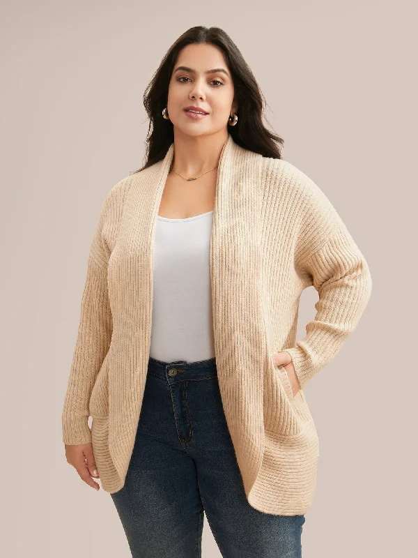 Seasonal Trends Airy Cozy Shawl Collar Open Cardigan