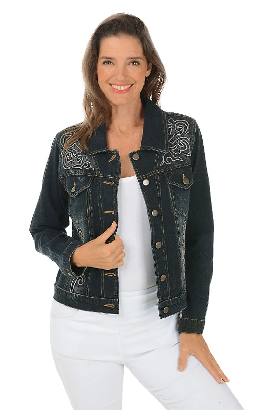 Seasonal Style Discounts Reba Embroidered Denim Jacket