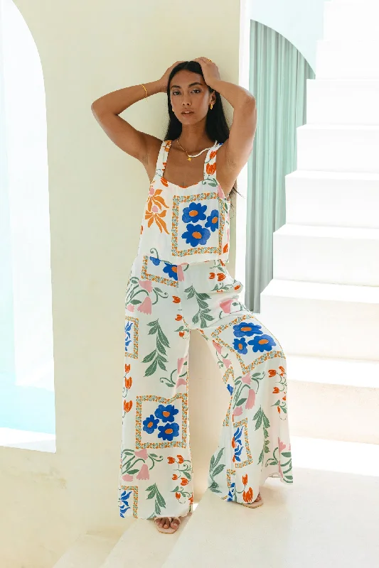 Coastal Beach - Inspired Style Calantha Multicolour Floral Jumpsuit