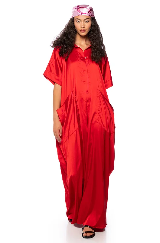 Feminine Soft - Hued Styles SHE'S RICH OVERSIZED SATIN JUMPSUIT