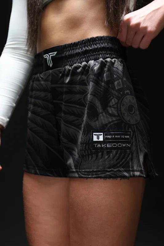 Everyday Wear Blackout Warrior Chief Women's Fight Shorts (3" Inseam)