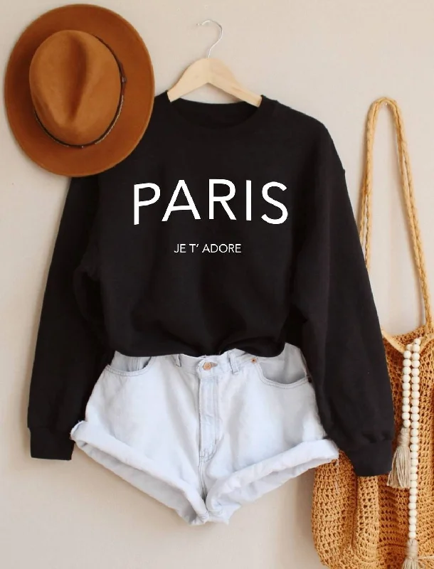 Redefining Women's Style Women's Paris Sweatshirt In Black