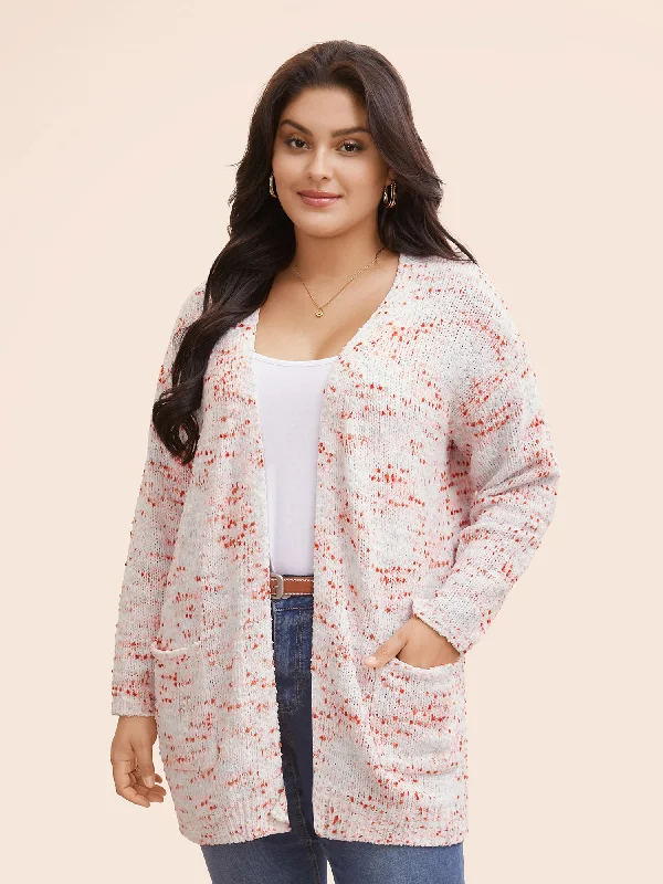 Celebrate With Big Savings Heather Drop Shoulder Pocket Cardigan