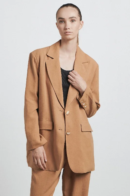 Feminine Soft - Hued Styles The Cinnamon Oversized Blazer