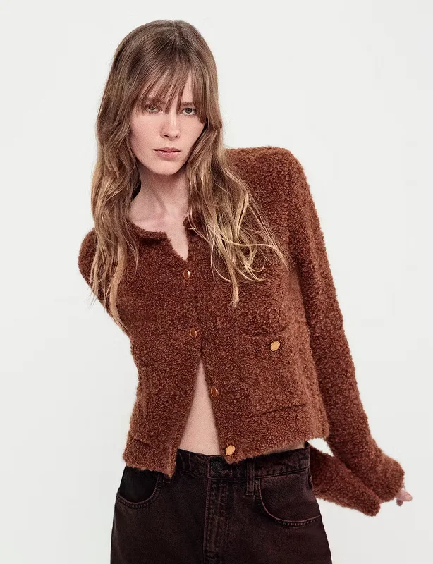 Statement Piece Patch Pocket Cardi, Camel