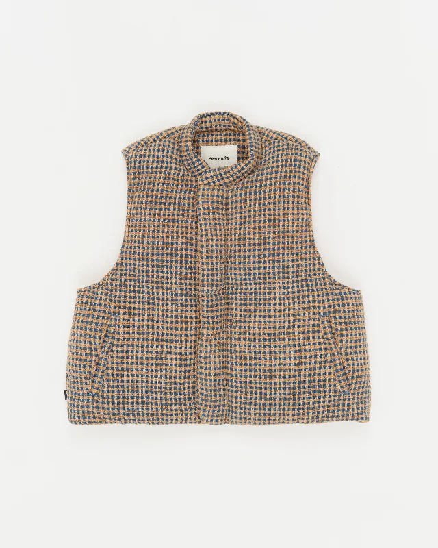 Vintage Charm Sahab Vest - Wobbly Check Handloom