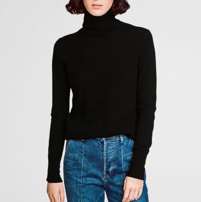 Cutting Edge Fashion Essential Turtleneck (Black)