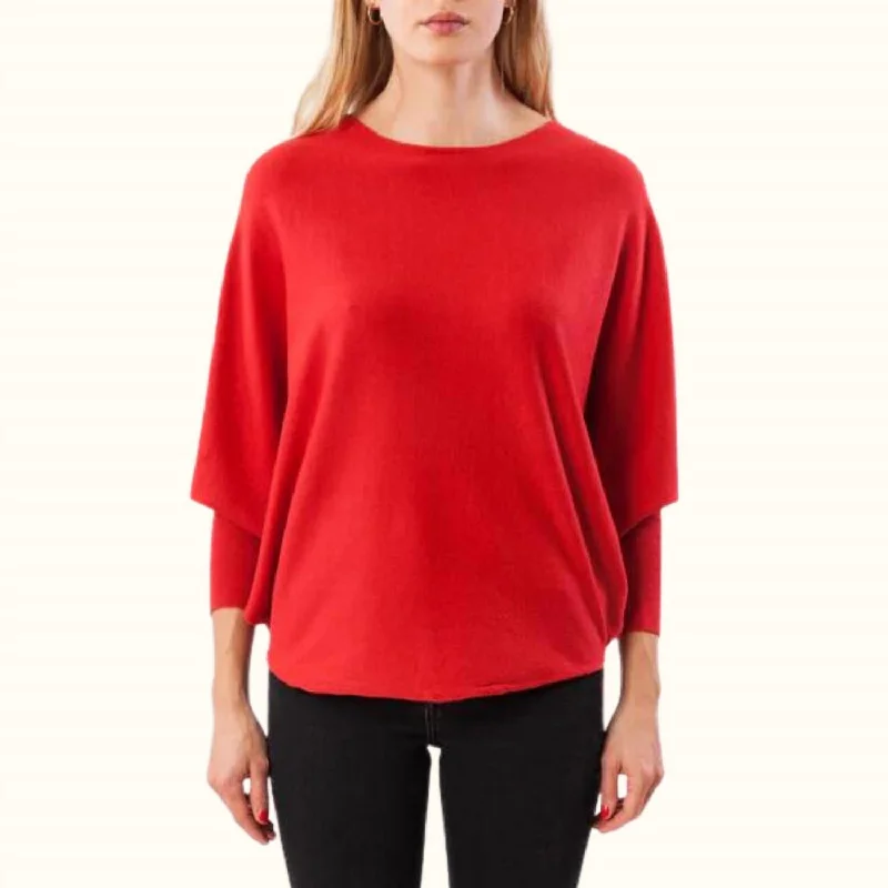 Classic Timeless Elegant Style Ryu Top In Scarlet