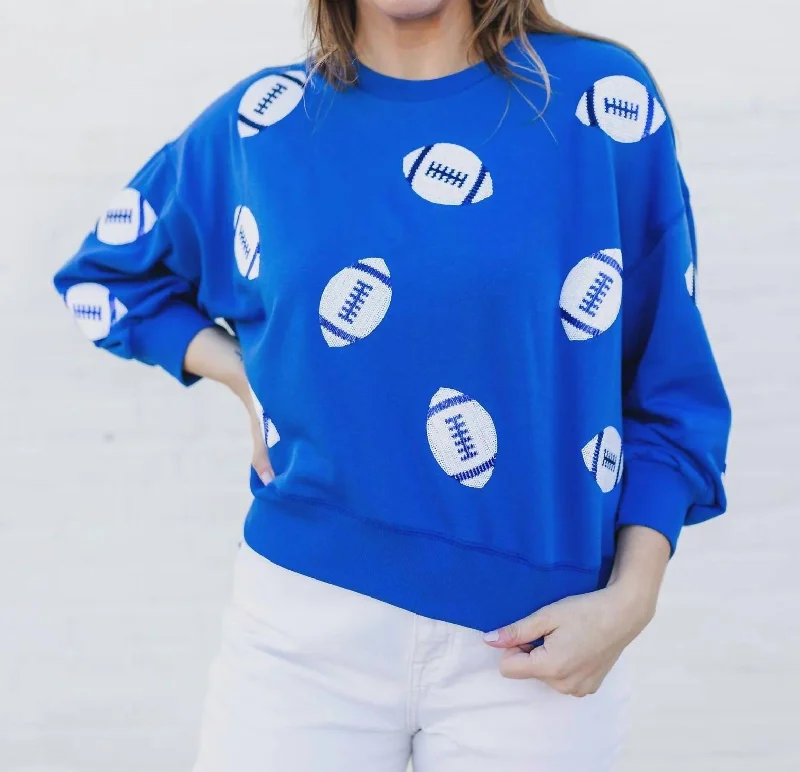 Best Deals Of The Season Millie Sweatshirt In Blue/white