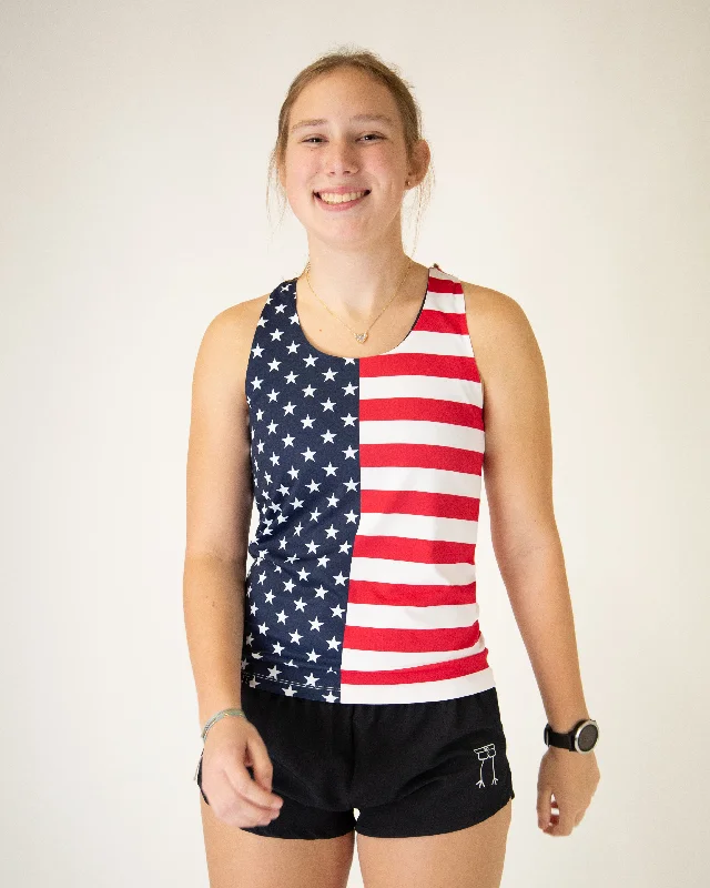 Sleek Design Women's USA Performance Singlet