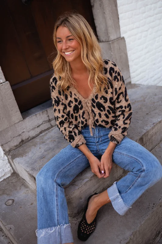 Comfort Centric Apparel Leopard Joca Cardigan