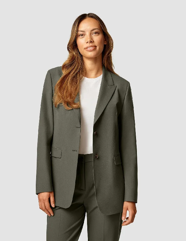 Soft Textures Essential Blazer Dark Olive