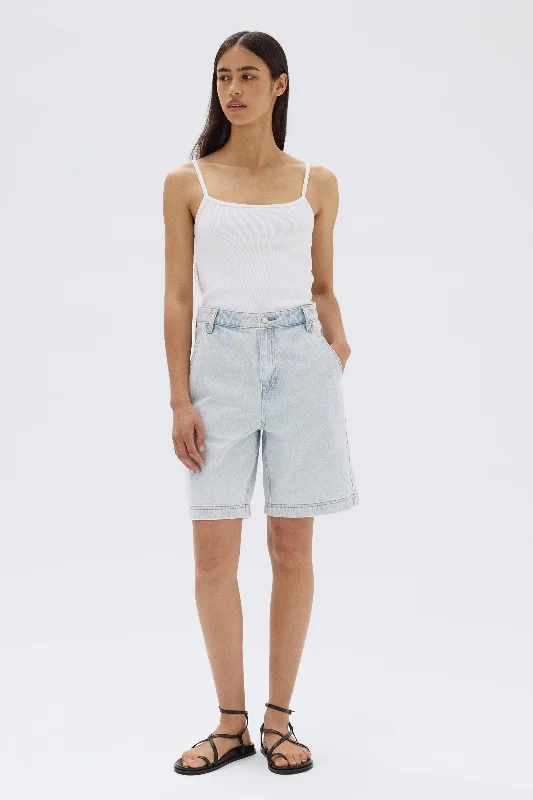 Chic Style Longline Denim Short