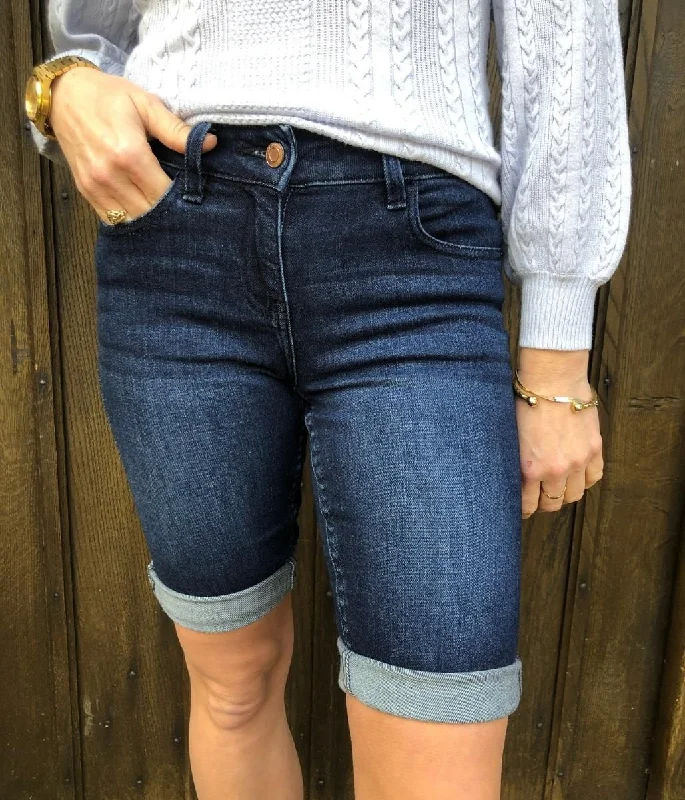 Quick Grab Deals Dark Denim Knee Length Shorts