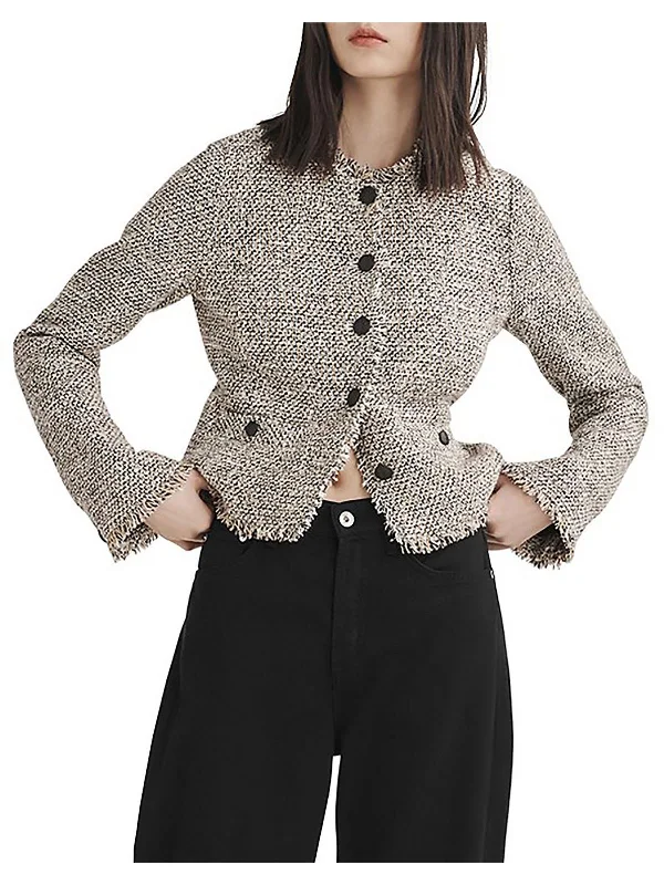 Stylish Savings Carmen Womens Tweed Suit Separate Collarless Blazer