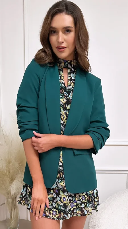 Eco Friendly Fashion Sale Odette Dark Green Blazer