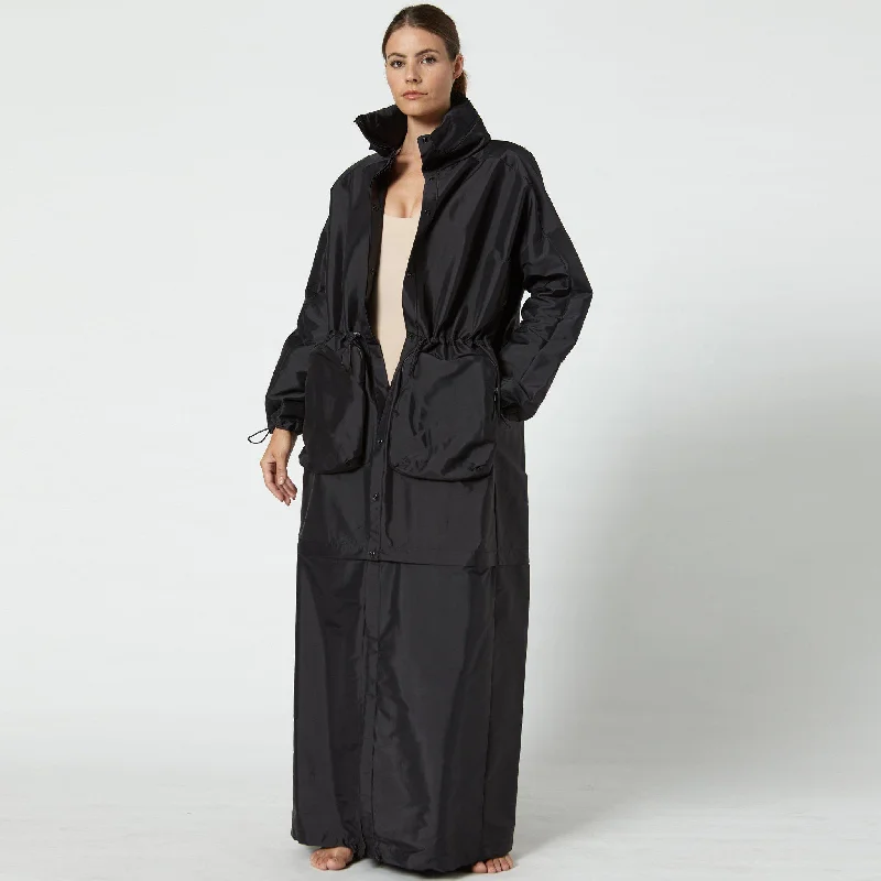 Trendy Attire For Her Coated Canvas Convertible Coat