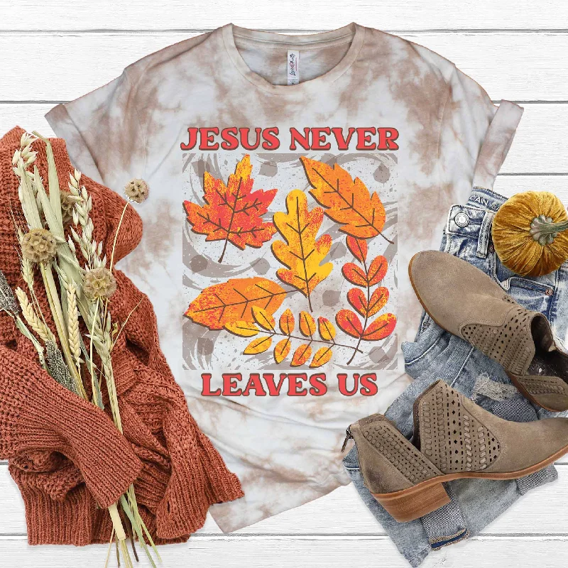 High End Designer Brands Discount Jesus Never Leaves Us Tee